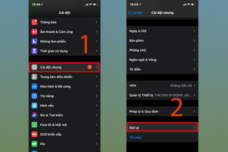 Đặt lại cài đặt gốc của iPhone