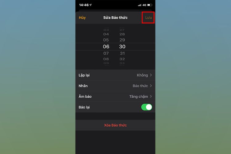 Kiểm tra tùy chọn âm lượng báo thức iPhone