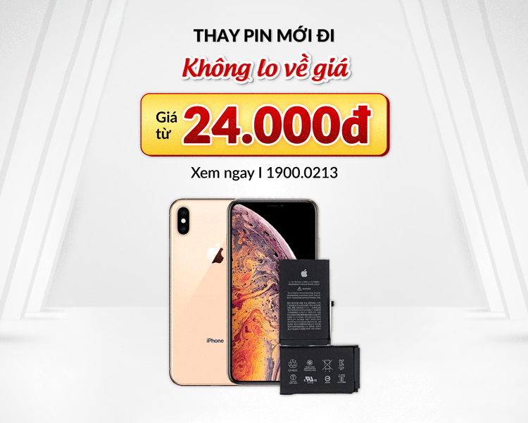 Khách có thể thay pin iPhone với giá từ 24.000 đồng