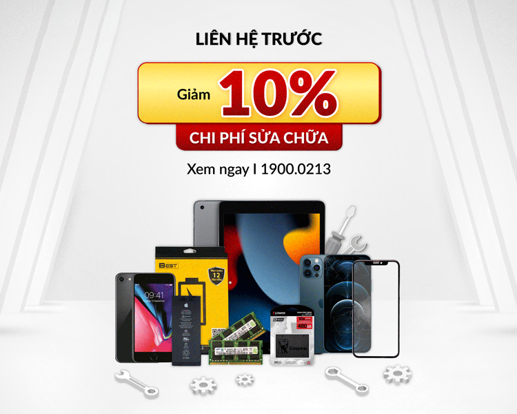 Giảm 10% chi phí sửa chữa khi khách hàng đặt lịch trước 
