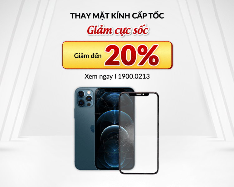 Giảm đến 20% khi khách thay mặt kính iPhone