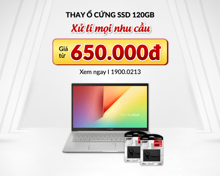 Thay ổ cứng laptop với giá từ 650.000 đồng