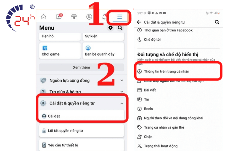 Cách khóa trang cá nhân facebook trên điện thoại