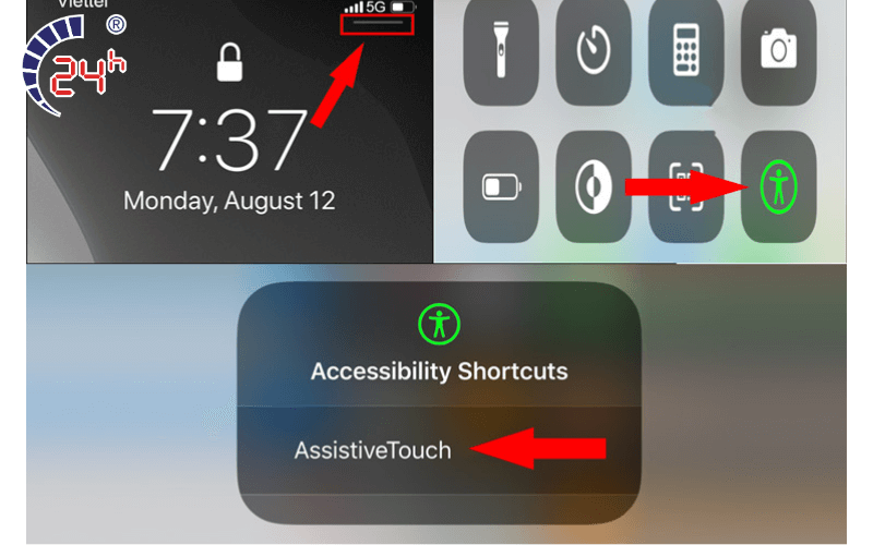 Tắt AssistiveTouch qua trung tâm điều khiển