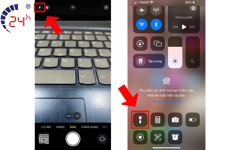 Sửa lỗi flash camera iPhone