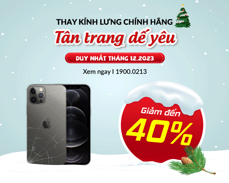 Giảm đến 25% chi phí thay kính lưng iPhone