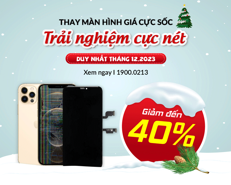 Khách hàng được giảm đến 40% chi phí thay màn hình iPhone