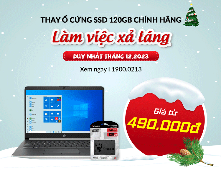 Thay ổ cứng laptop với giá từ 650.000 đồng