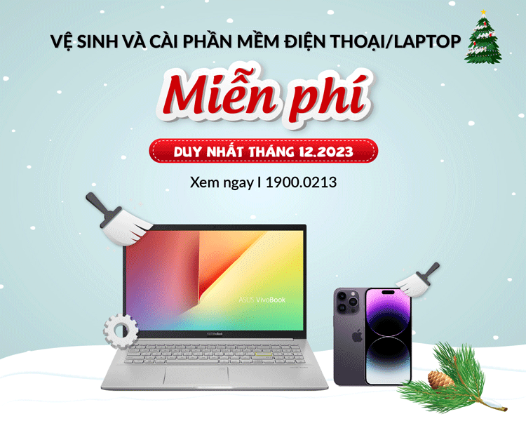 Hỗ trợ vệ sinh hoặc cài phần mềm điện thoại/laptop MIỄN PHÍ