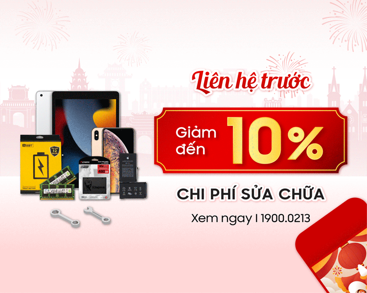 Giảm 10% chi phí sửa chữa khi khách hàng đặt lịch trước 