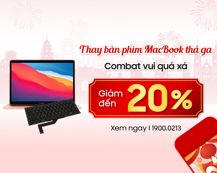 Giảm đến 20% chi phí thay bàn phím MacBook