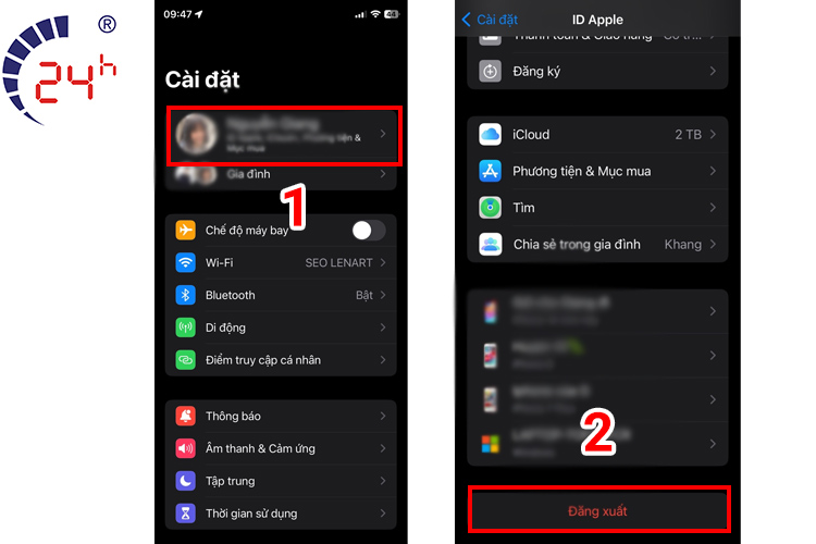cách đăng xuất icloud không cần mật khẩu