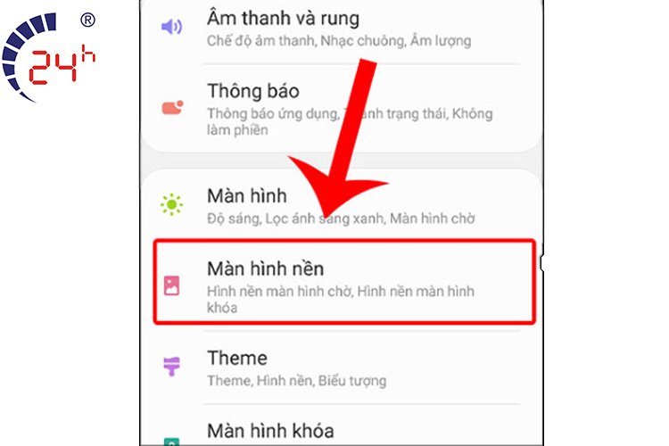 cách đổi màn hình điện thoại samsung