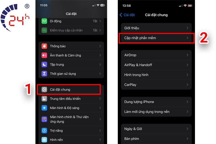 cập nhật phần mềm iOS