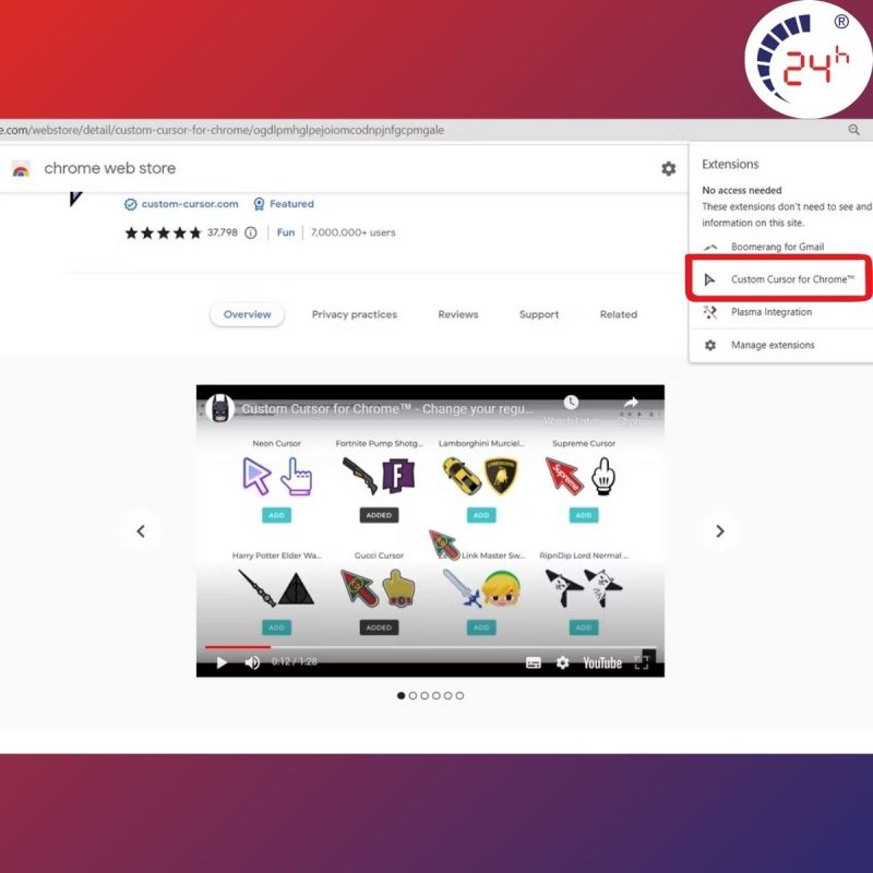 custom cursor