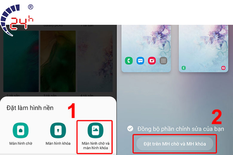 thay đổi hình nền điện thoại samsung