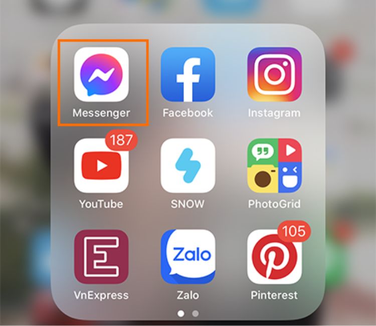 Truy cập ứng dụng Messenger