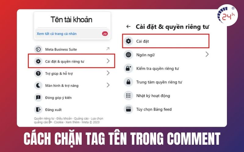cách chặn tag tên trong comment