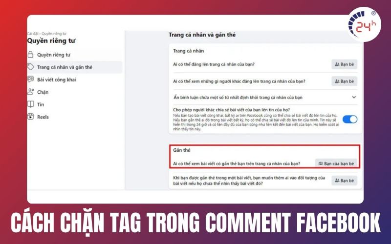 cách chặn tag trong comment