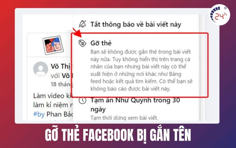 cách gỡ thẻ bị tag tên trên facebook
