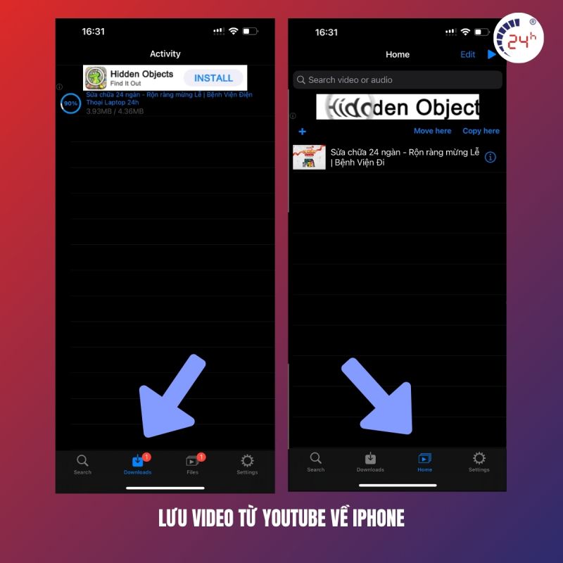 tải video youtube về iphone