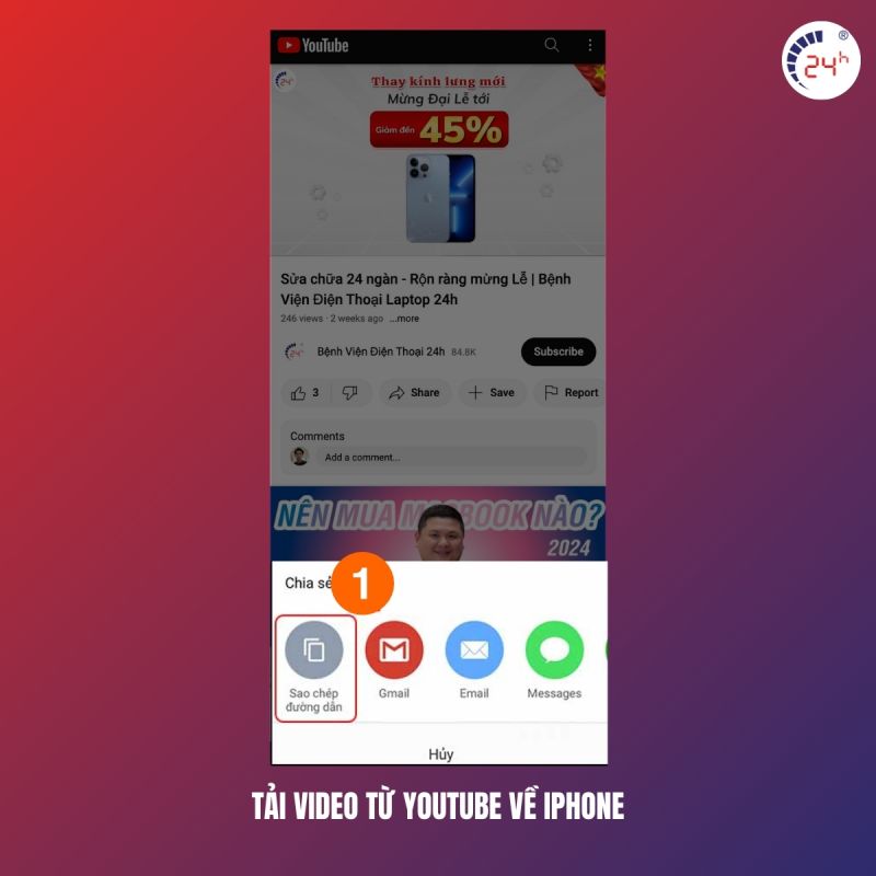 tải video youtube về iphone y2mate