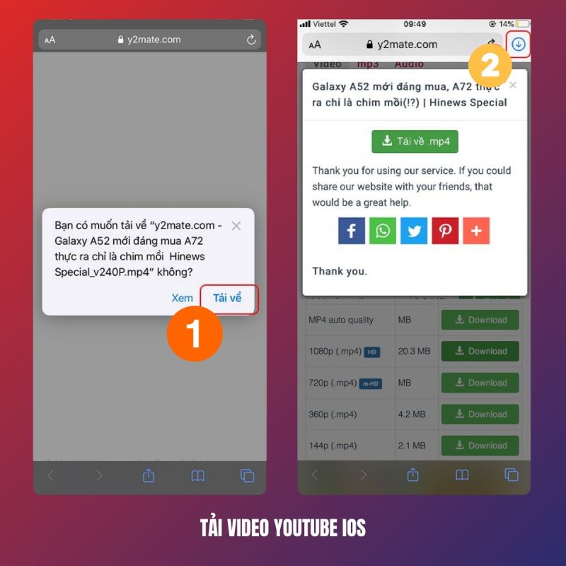 tải video từ youtube