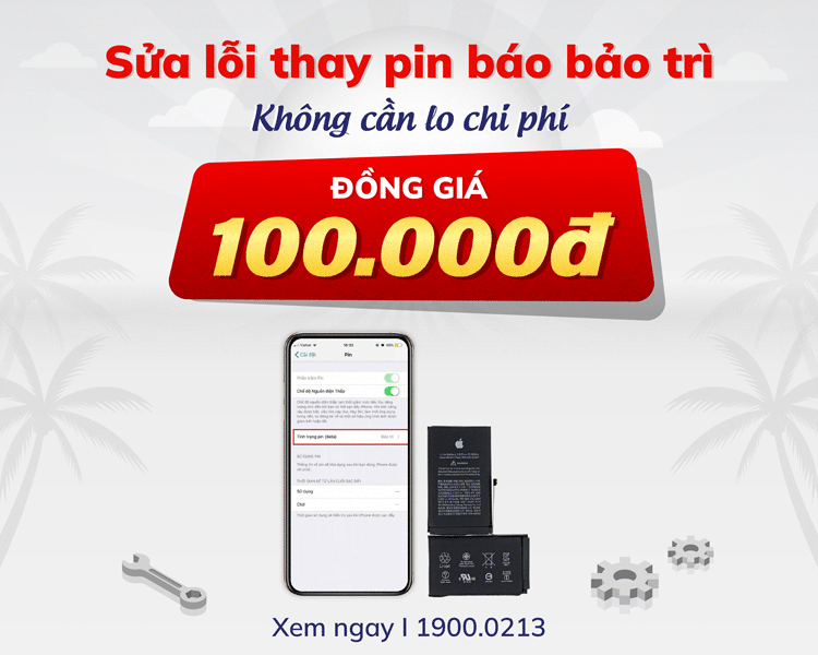 Sửa lỗi thay pin báo bảo trì đồng giá 100.000đ 