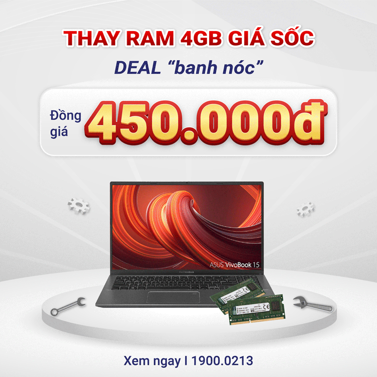 thay ram giá 450.000đ