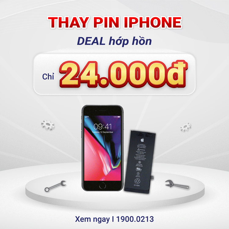 thay pin iphone đồng giá 24 ngàn