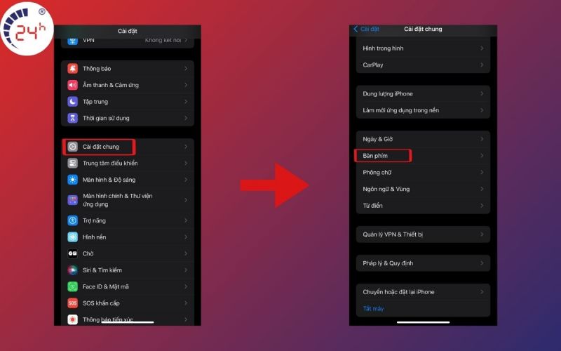 tắt tính năng tự động sửa văn bản bàn phím iPhone