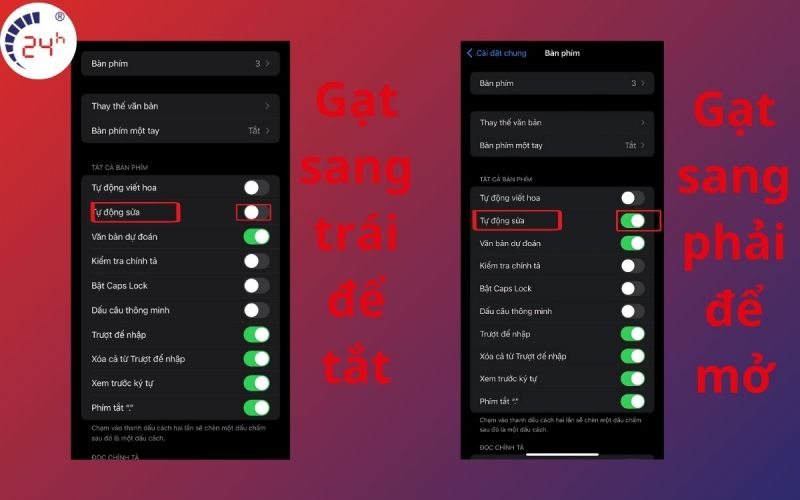 cách tắt tính năng tự động sửa văn bản bàn phím iPhone