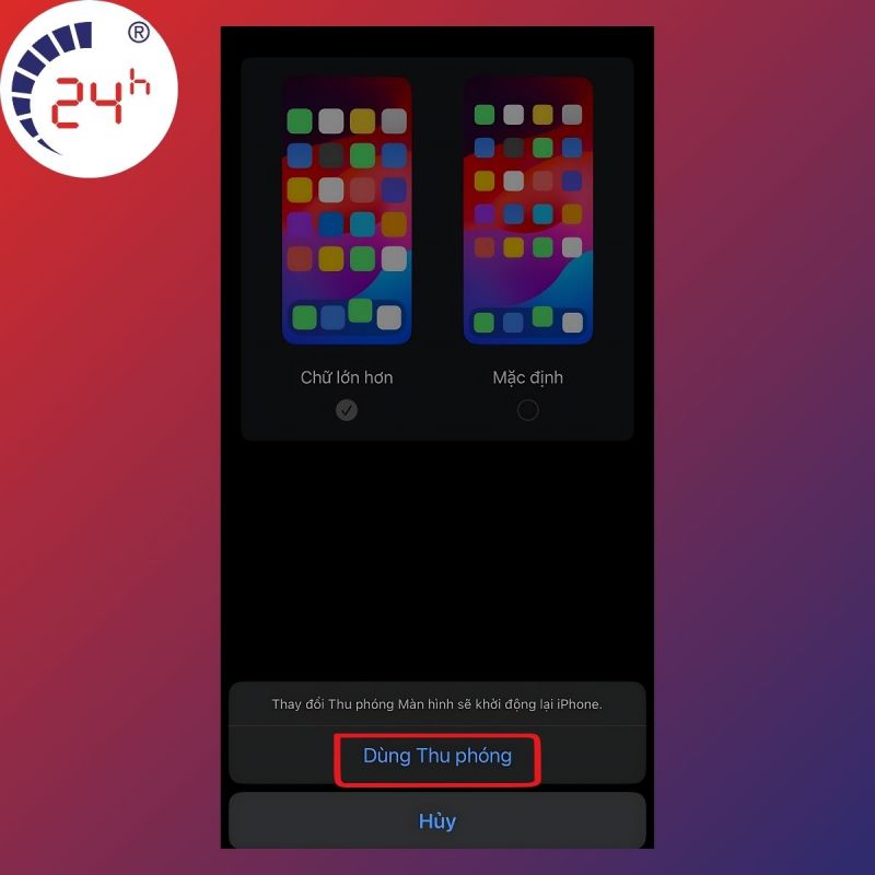 chỉnh bàn phím iPhone to hơn