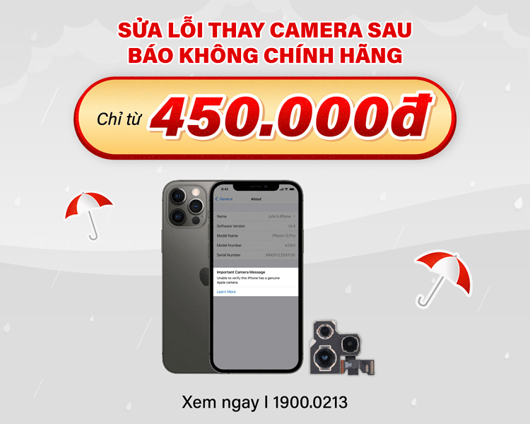 camera báo lỗi không chính hãng
