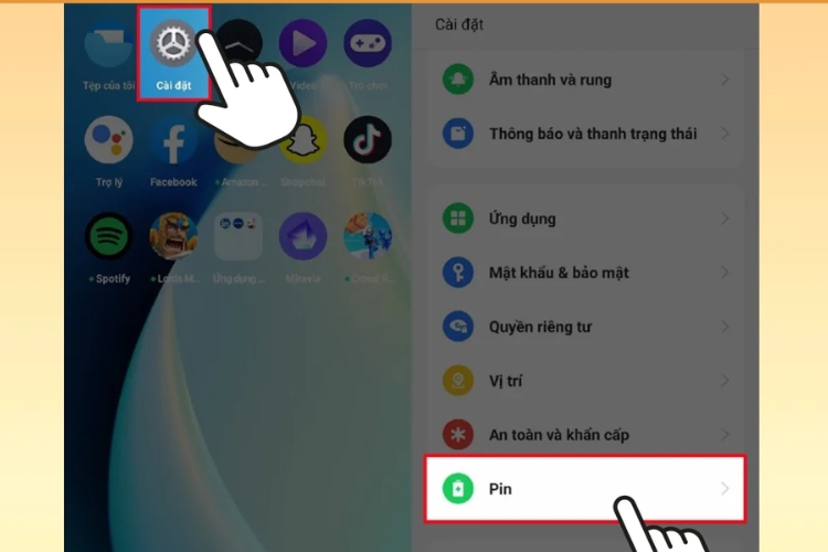 Kiểm tra tuổi thọ của pin Realme C25Y