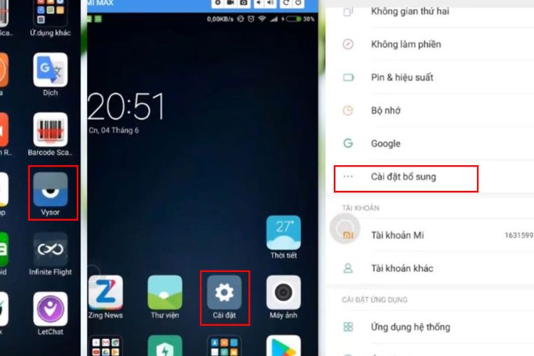 Lấy dữ liệu bằng phần mềm Vysor