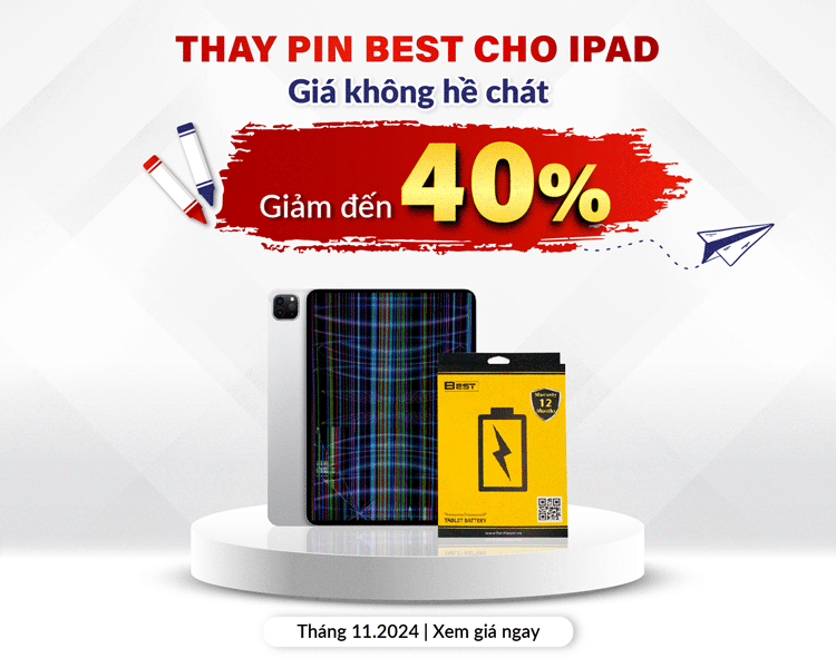 thay pin ipad chat luong  