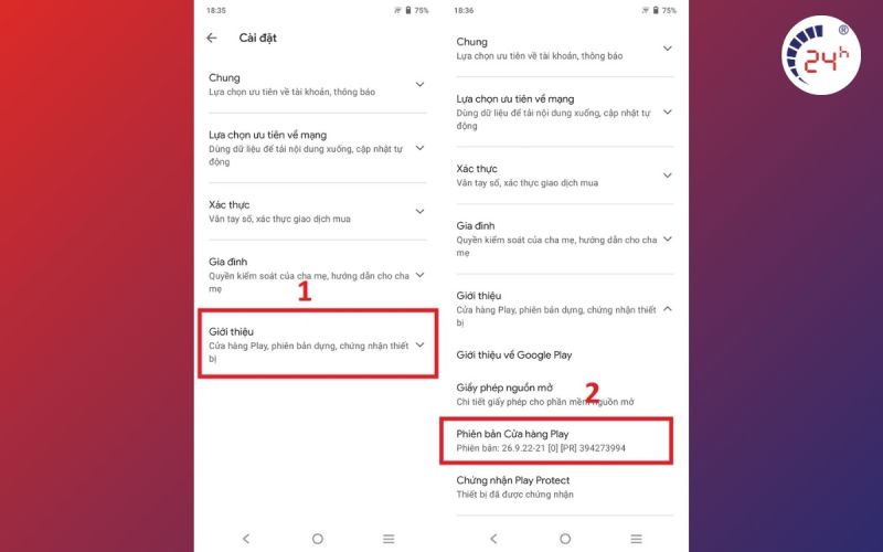cách cập nhật cửa hàng CH Play