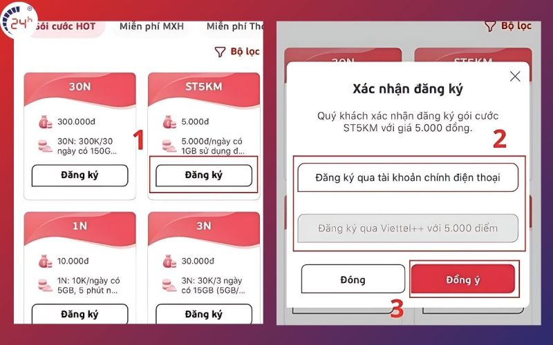 cach dang ky mang viettel 4G bang app my viettel