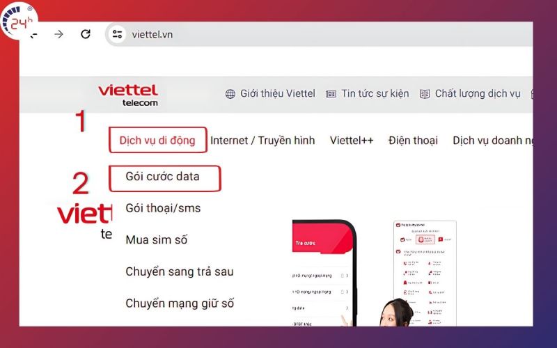 dang ky mang viettel tren website