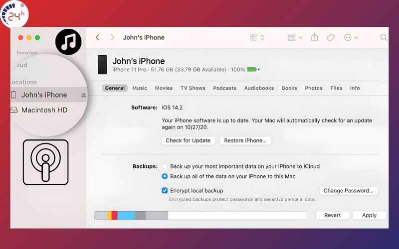 Kết nối iTunes để kiểm tra iPhone chính hãng