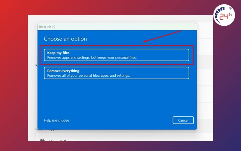 cách reset laptop lưu dữ liệu