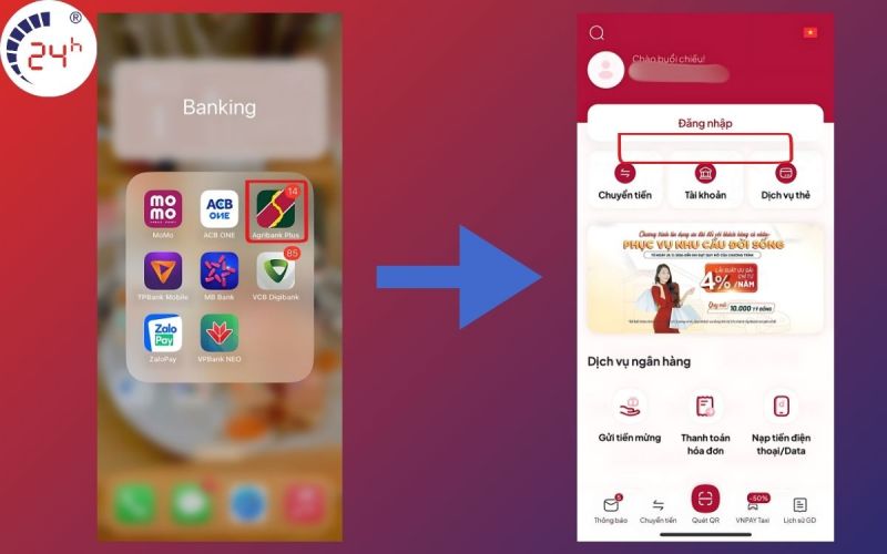 xác thực sinh trắc học Agribank