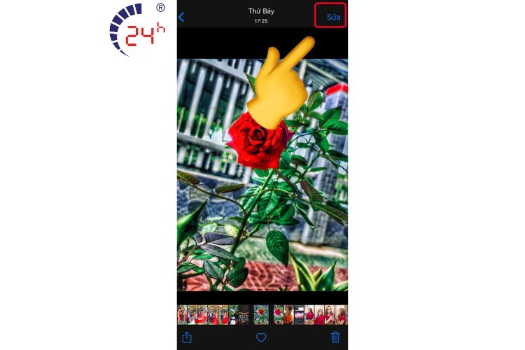 Cong cu sua anh tren iphone khong can app
