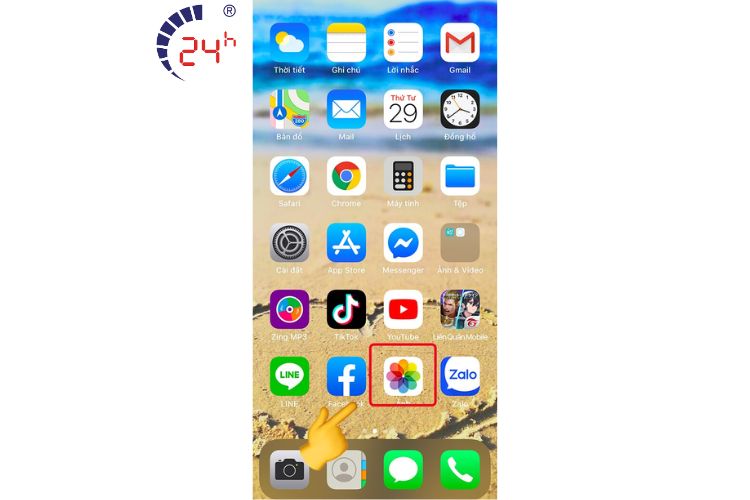 Su dung tinh nang edit co san de xoa nguoi trong anh tren iphone