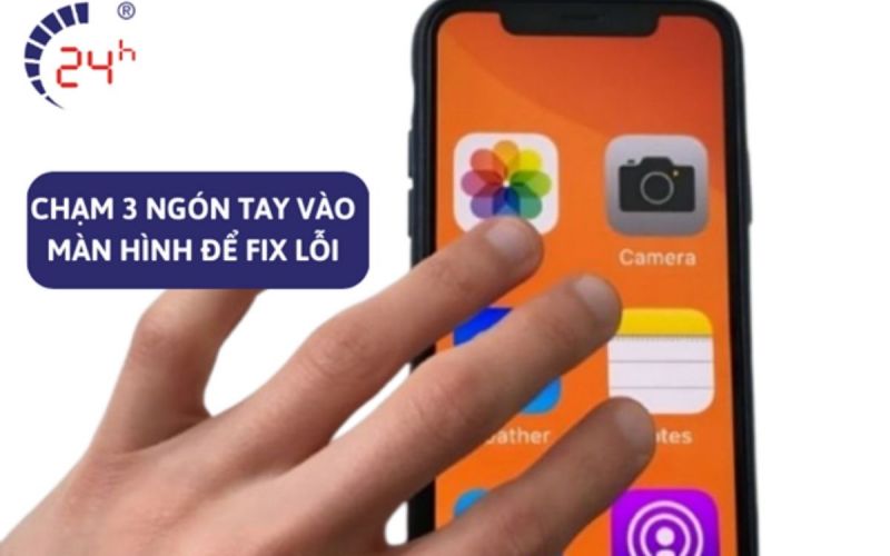 Cach khac phuc iphone bi phong to man hinh khoa