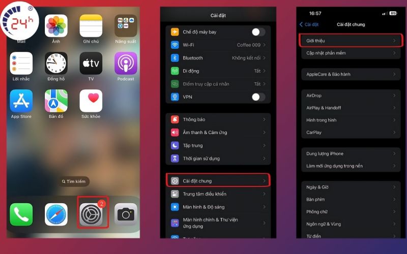 Cập nhật Carrier Settings iPhone để tránh bị sim không có dịch vụ bước 1