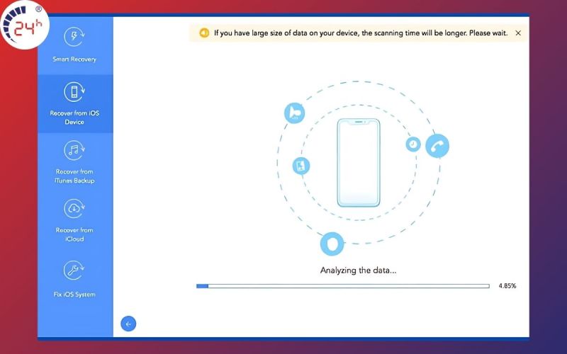 Khôi phục dữ liệu iPhone chưa sao lưu bằng iMyFone D-Back bước 5