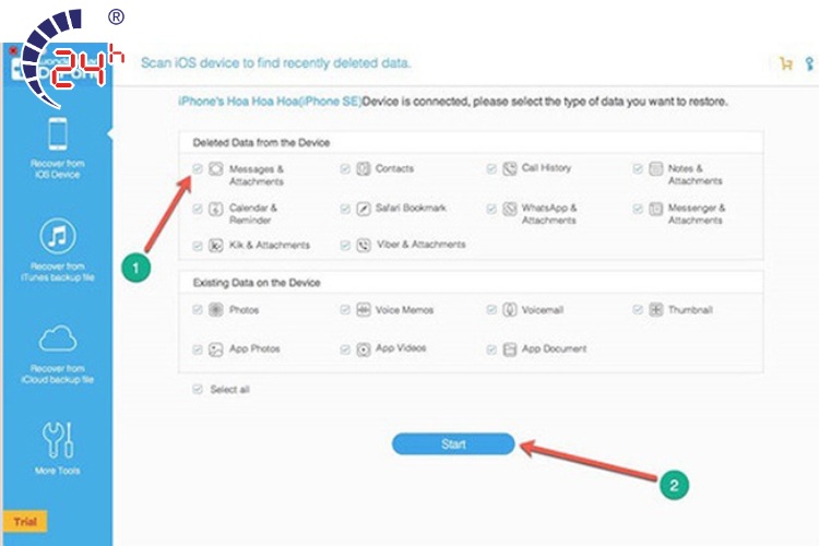 khôi phục dữ liệu Messenger đã xóa bằng phần mềm