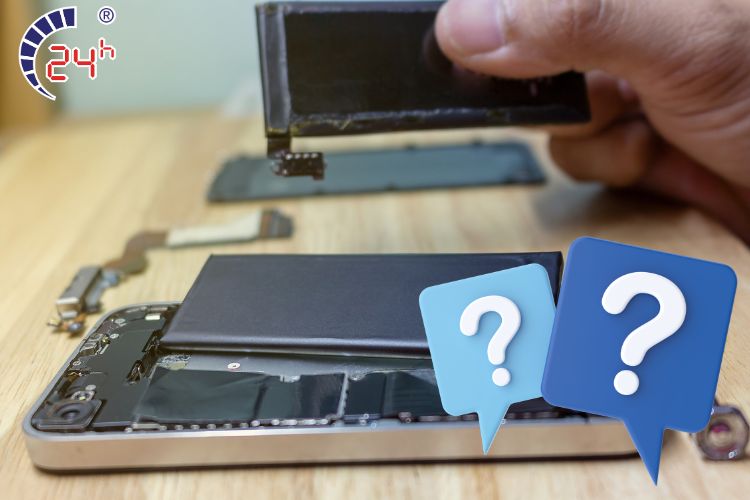 câu hỏi liên quan thay pin iPhone